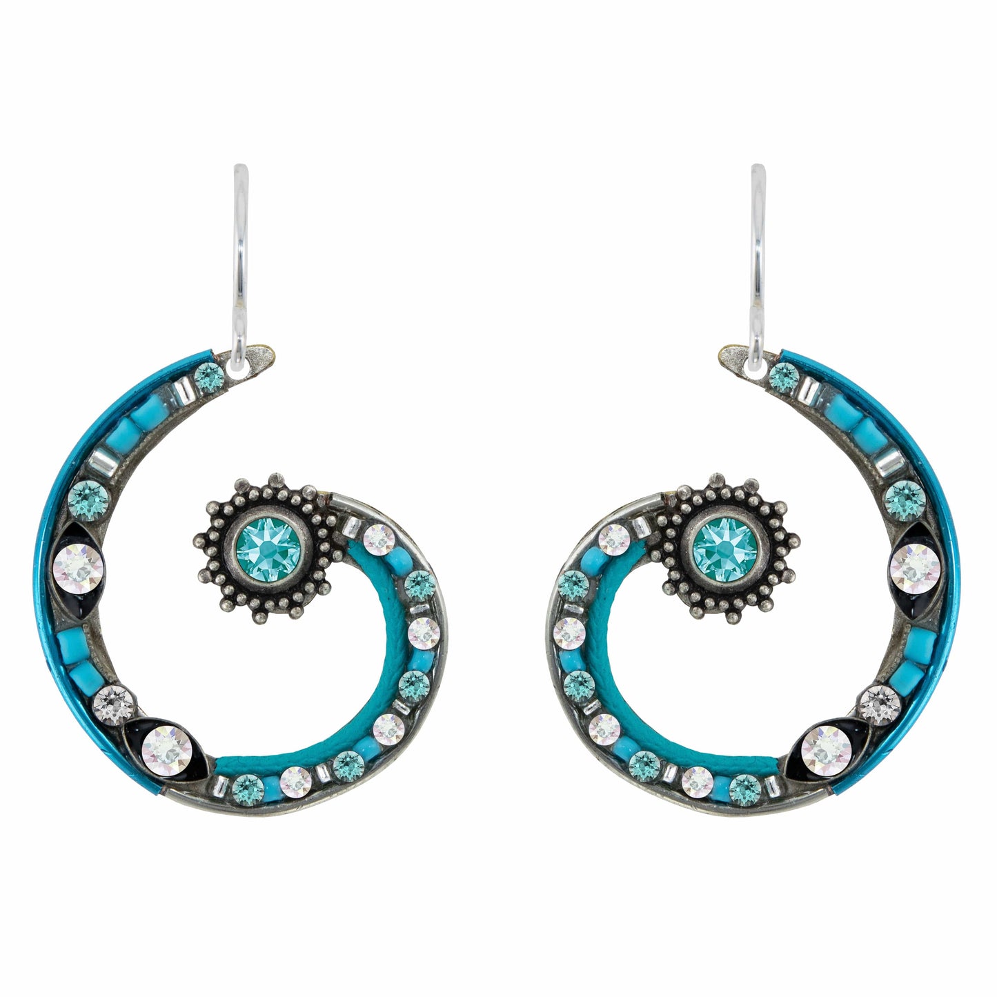 EAR-SPL Spiral Earrings - Ice