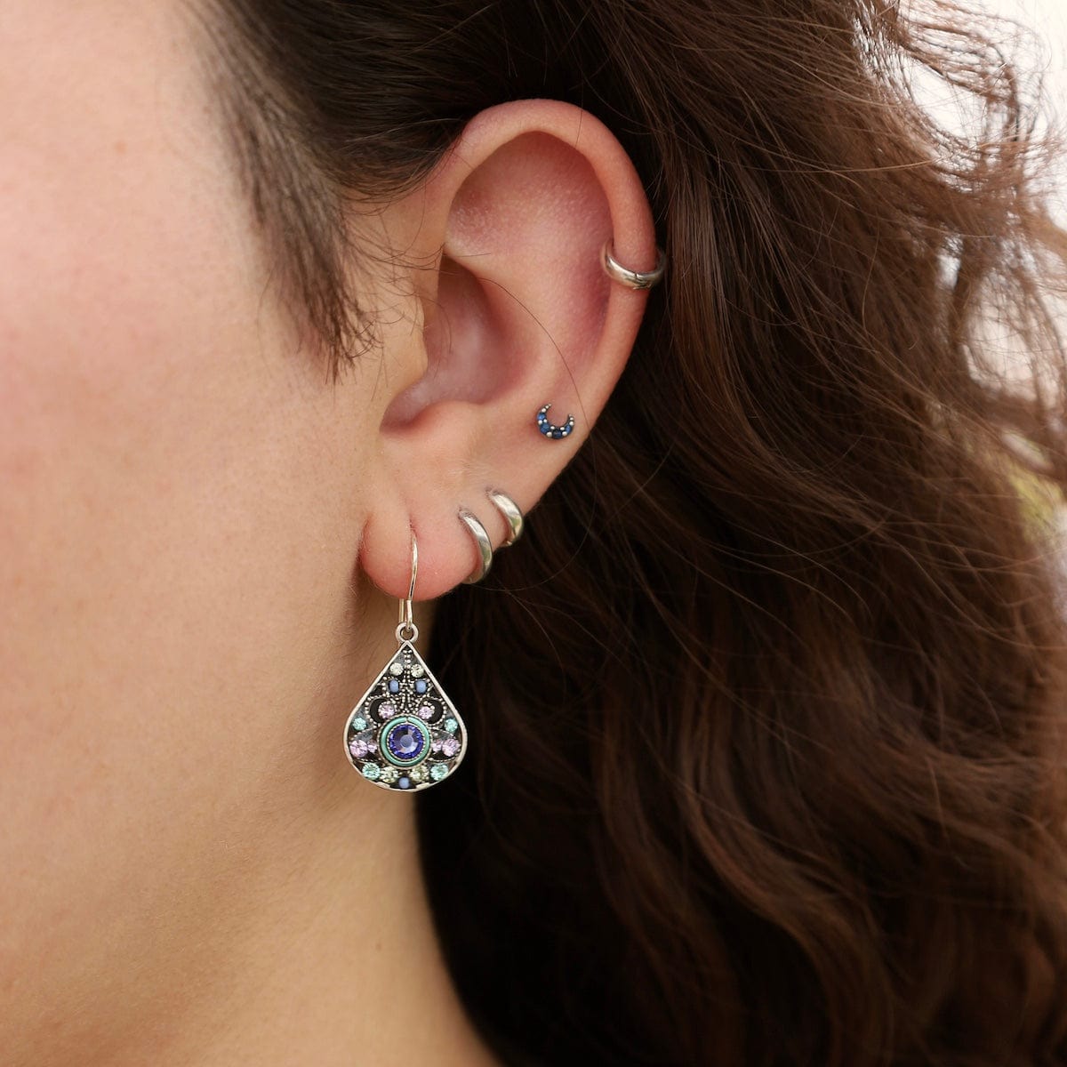 EAR-SPL Tanzanite Large Filigree Teardrop Earrings