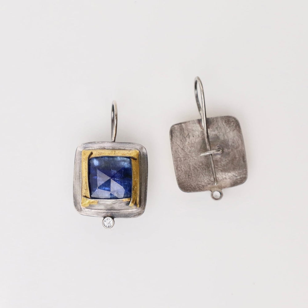 
                  
                    EAR Square Fold Earrings with Blue Kyanite
                  
                