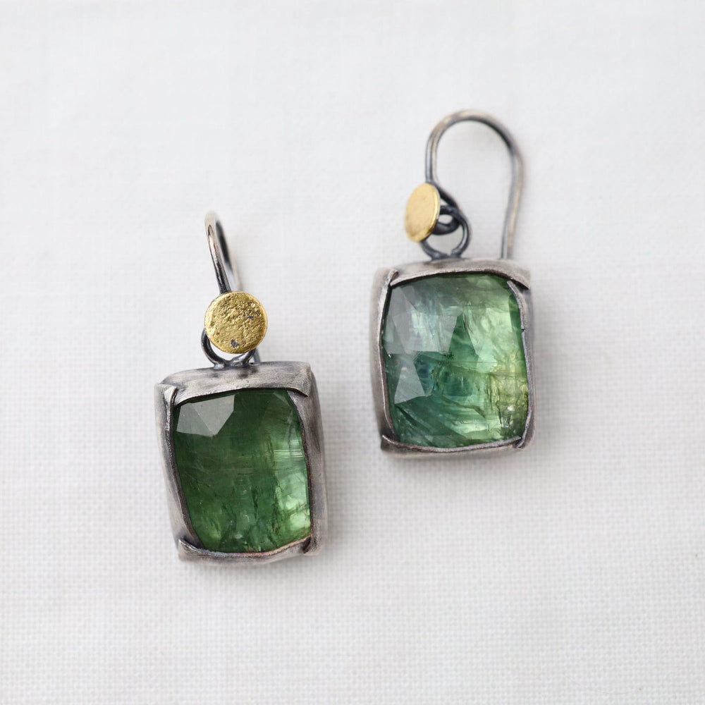 
                      
                        EAR Square Fold Earrings With Green Kyanite
                      
                    