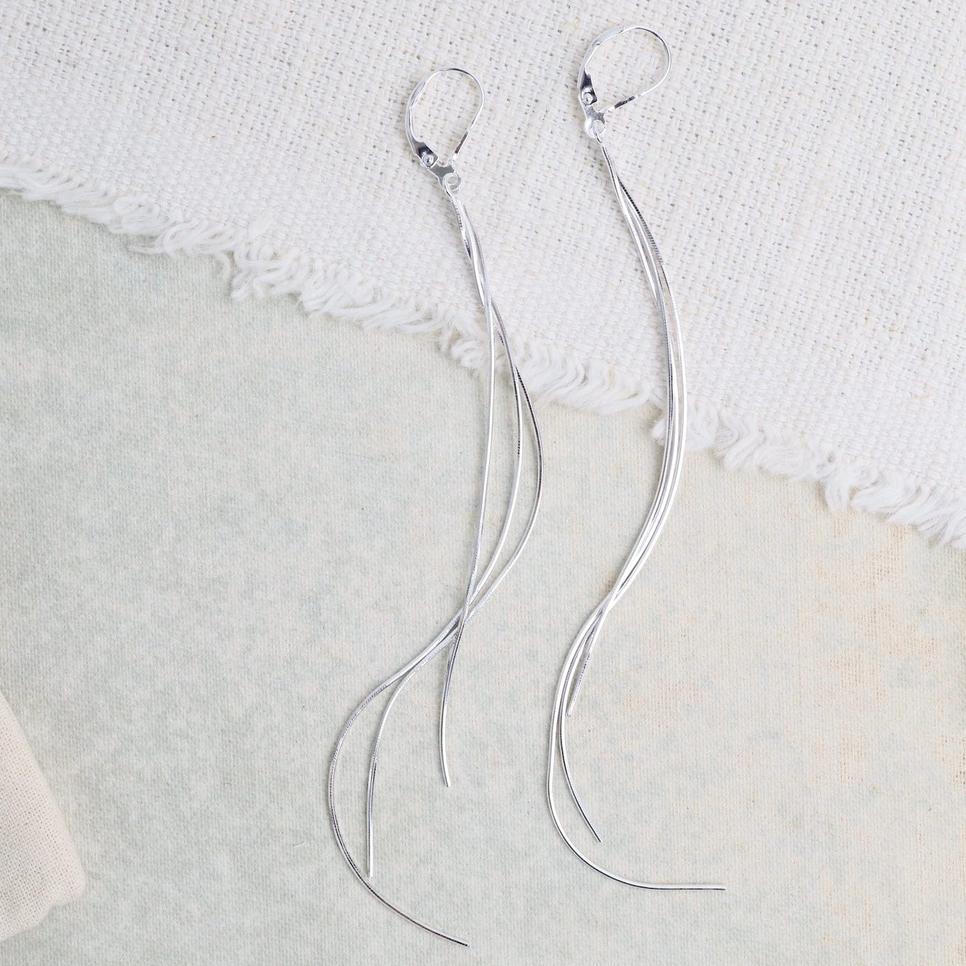 EAR Square Snake Chain Fringe Drop Shoulder Duster Earrings