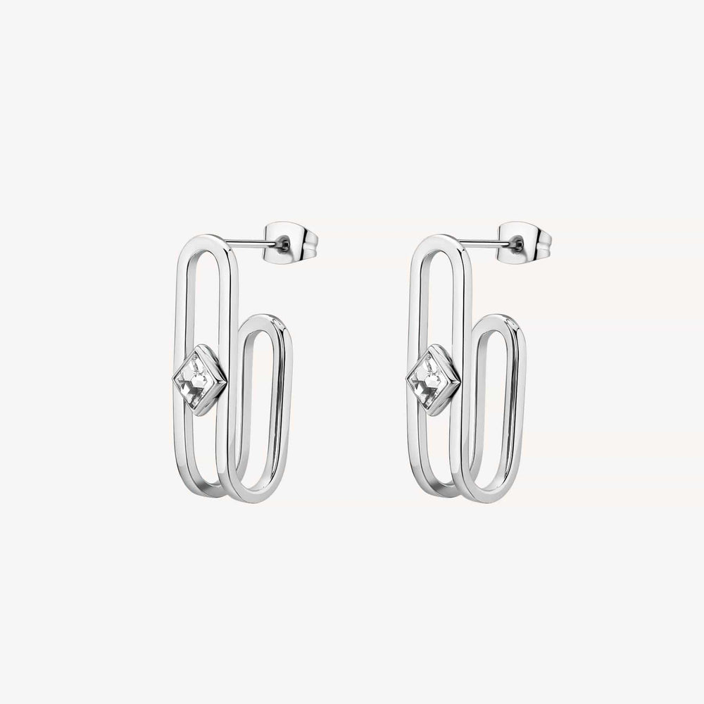 
                      
                        EAR-SS Stainless Steel Bent Oval Earrings with Crystals
                      
                    