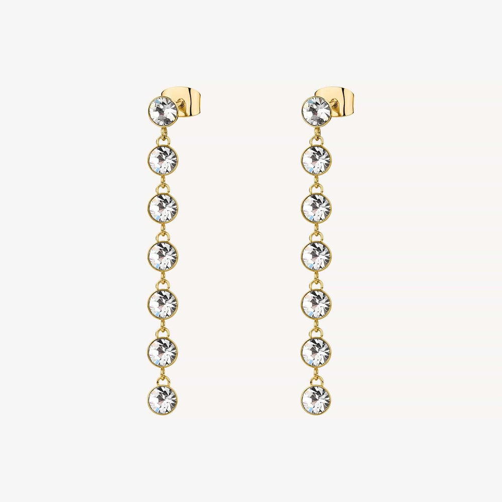 
                      
                        EAR-SS Stainless Steel Gold Tone Earrings with Clear Crystals
                      
                    