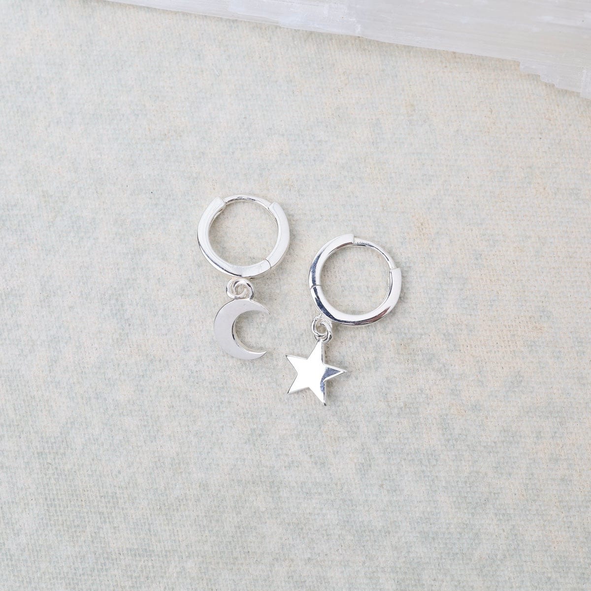 EAR Star and Moon Huggie Hoops