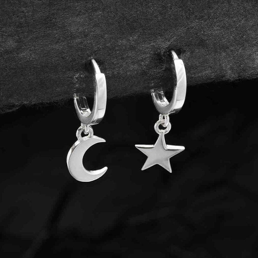 
                  
                    EAR Star and Moon Huggie Hoops
                  
                