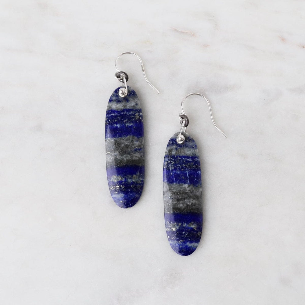 
                      
                        EAR Statement Oval Lapis Earrings
                      
                    