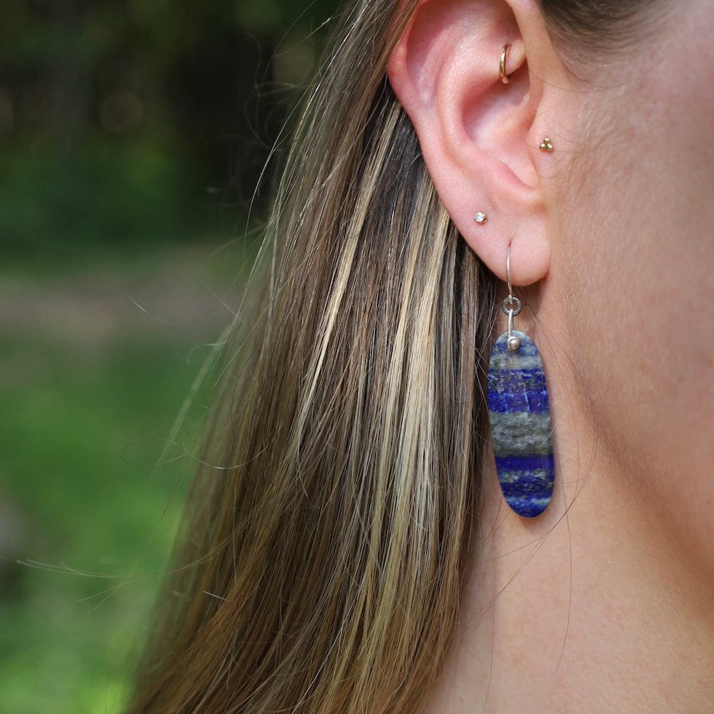 
                      
                        EAR Statement Oval Lapis Earrings
                      
                    