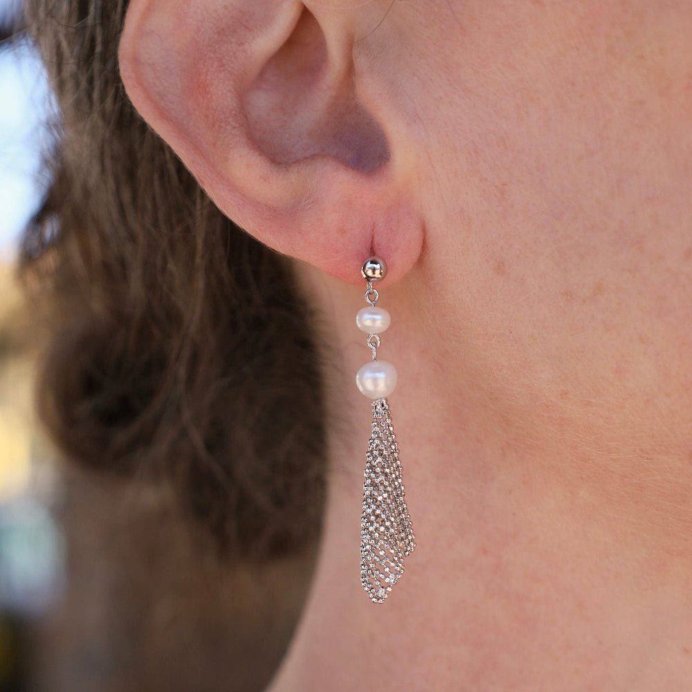 
                      
                        EAR Sterling Double Pearl Drop with Handkerchief Earrings
                      
                    