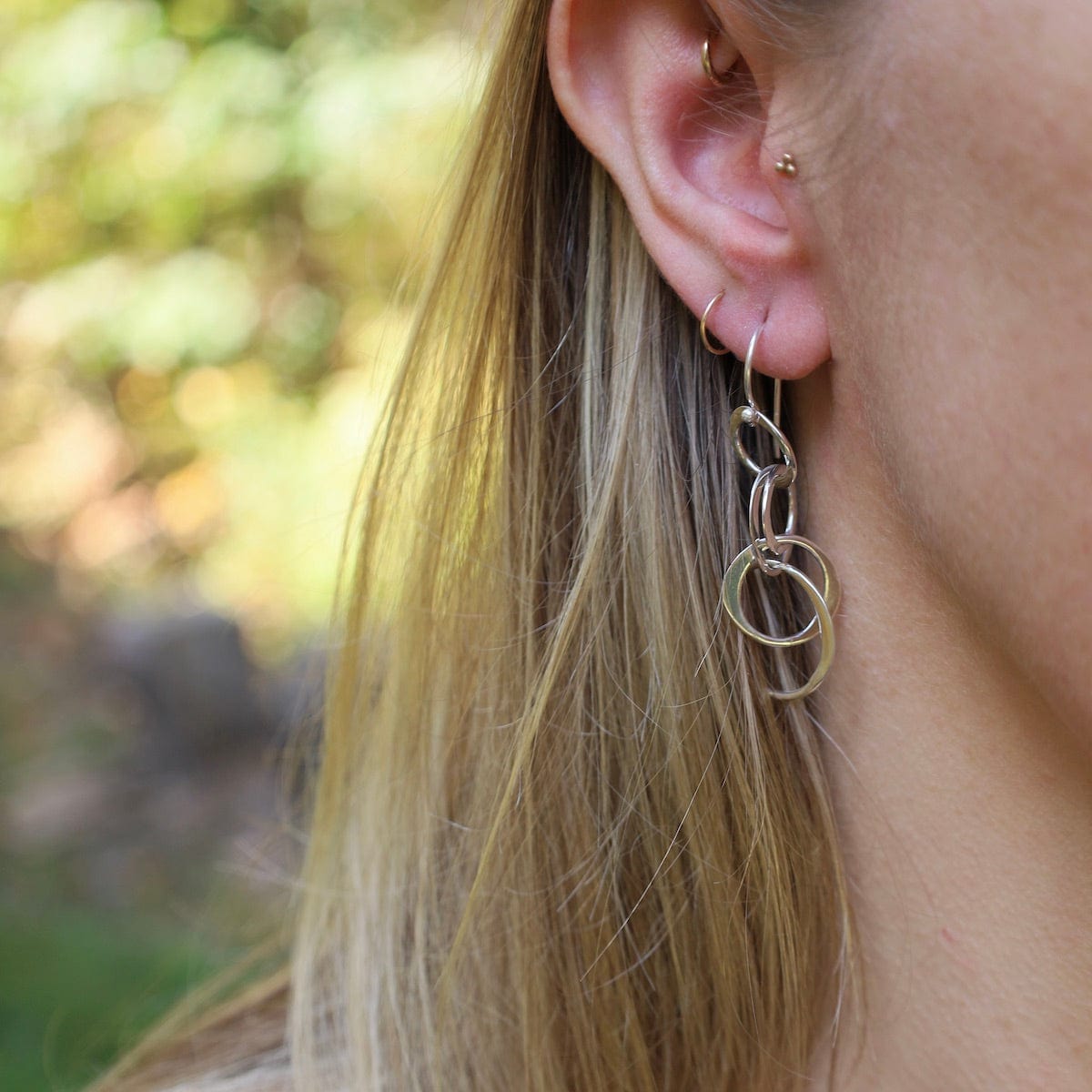 Sterling Interlocking Circles Earrings