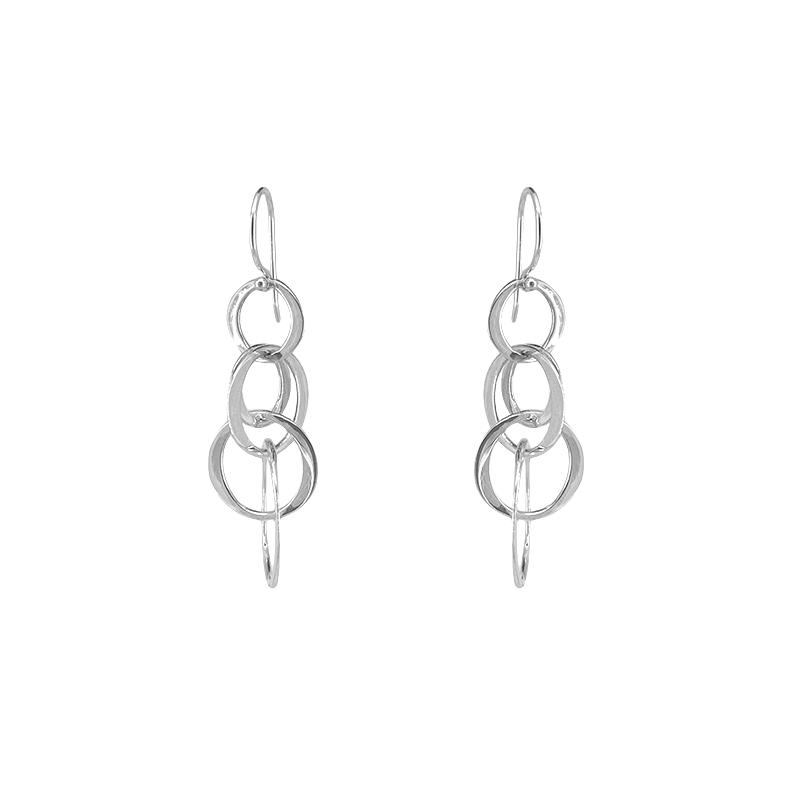 EAR Sterling Interlocking Circles Earrings