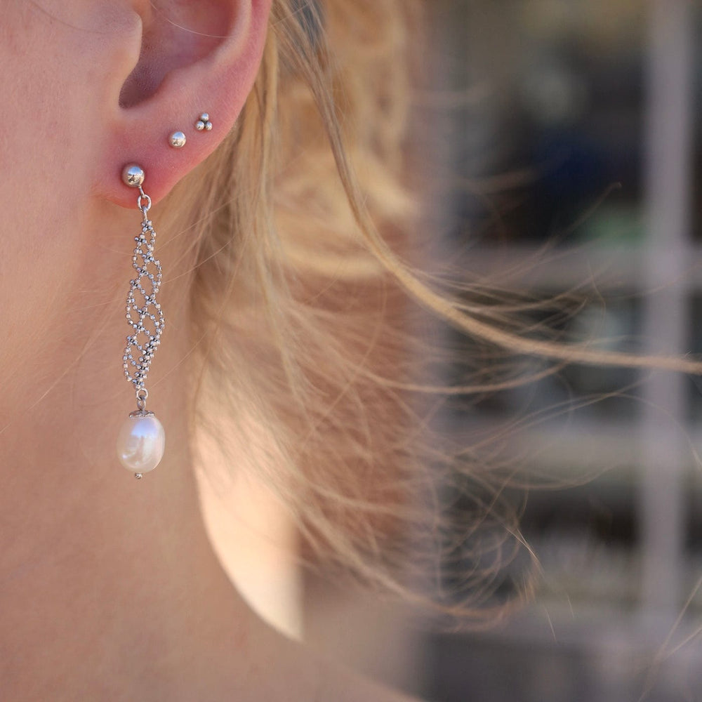 
                      
                        EAR Sterling Lace Helix with Pearls Earrings
                      
                    