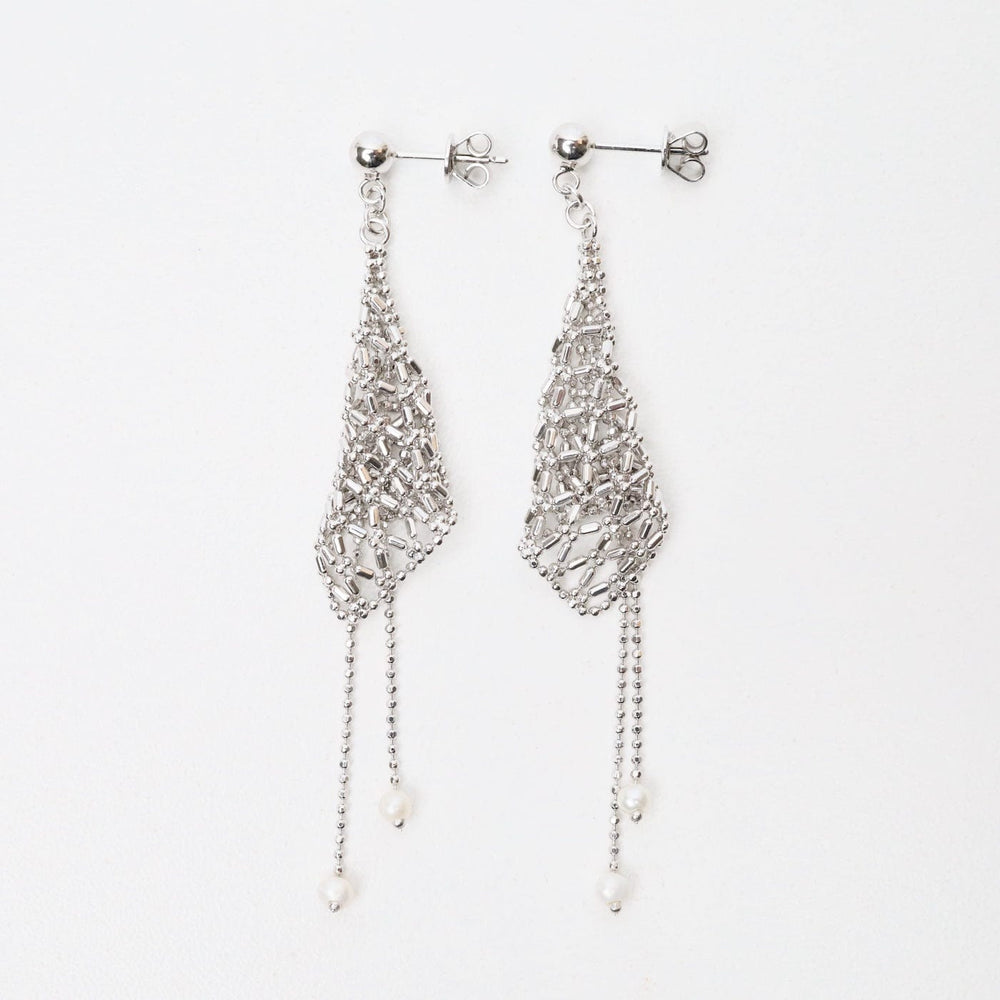 
                      
                        EAR Sterling Lace Lantern with Dangling Pearl Earrings
                      
                    