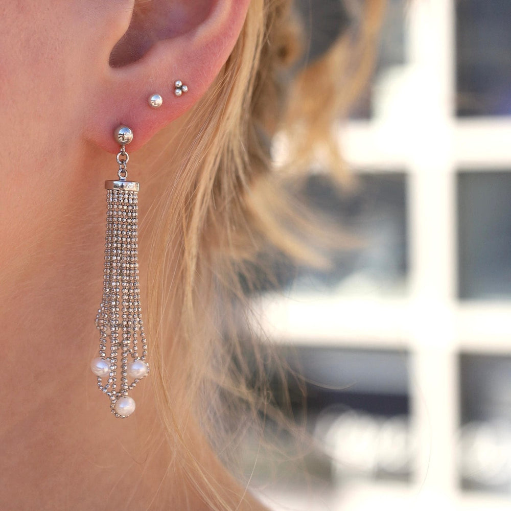 
                      
                        EAR Sterling Lace Waterfall with Pearls Earrings
                      
                    