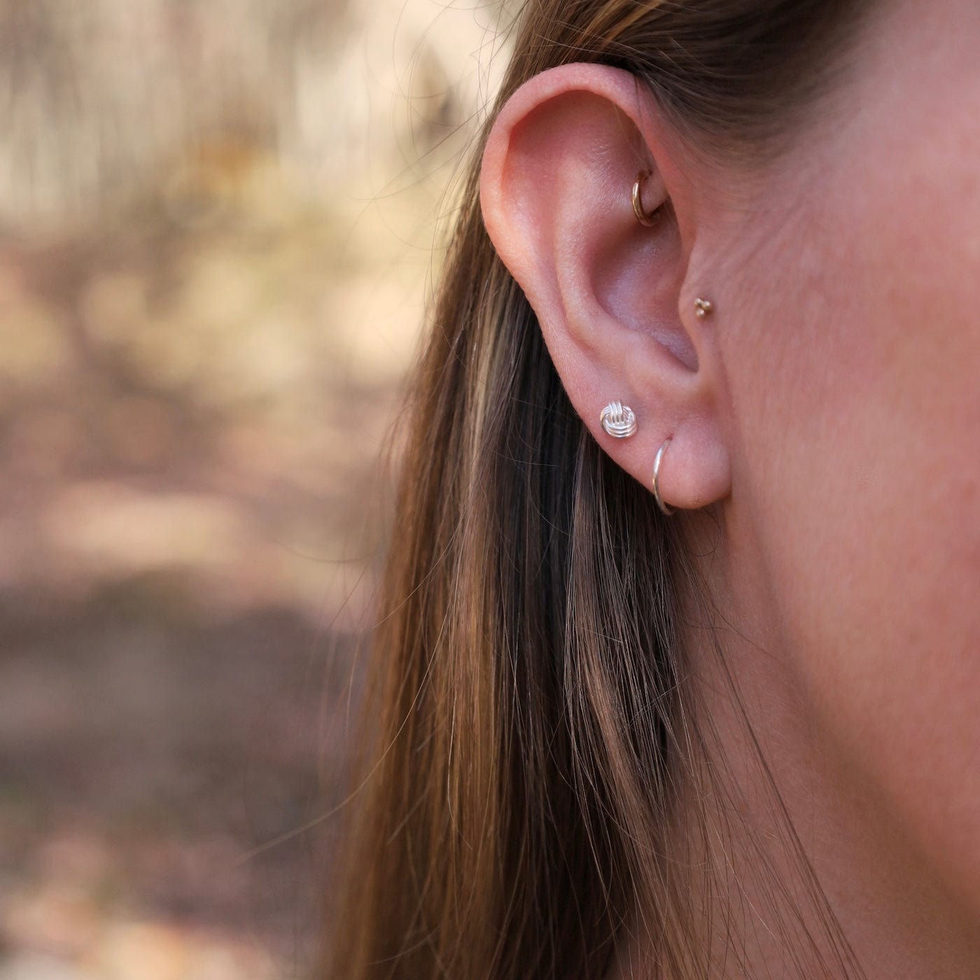 EAR Sterling Silver 10mm Sleeper Hoops with 2mm Ball