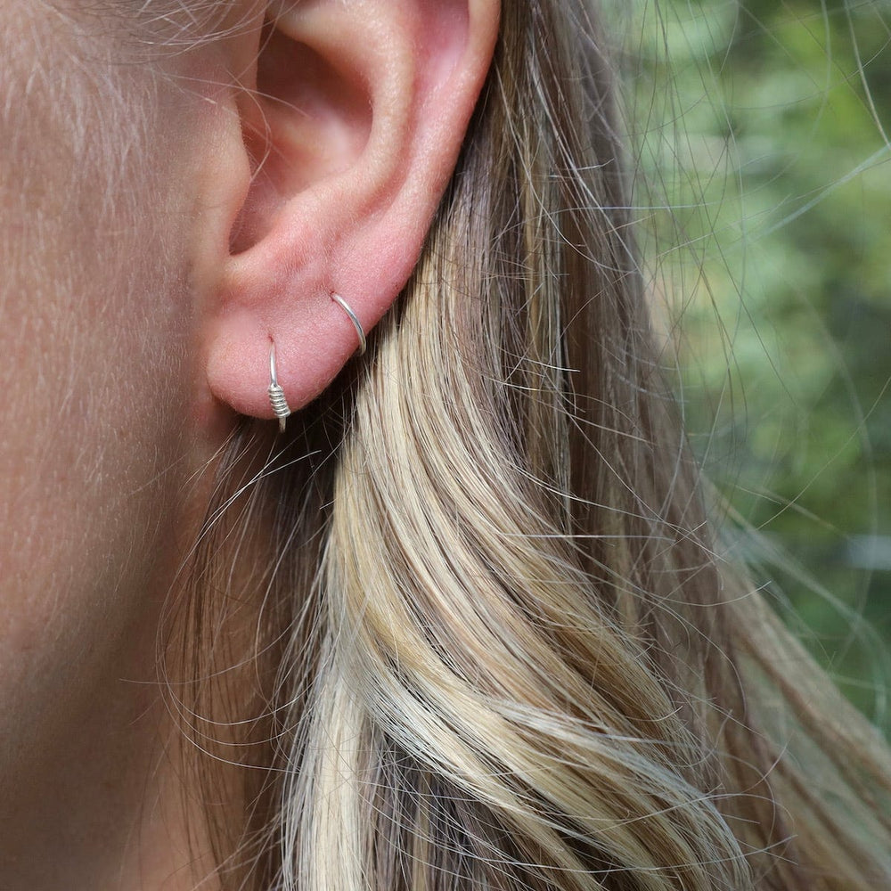 
                  
                    EAR Sterling Silver 10mm Sleeper Hoops with Coil Detail
                  
                