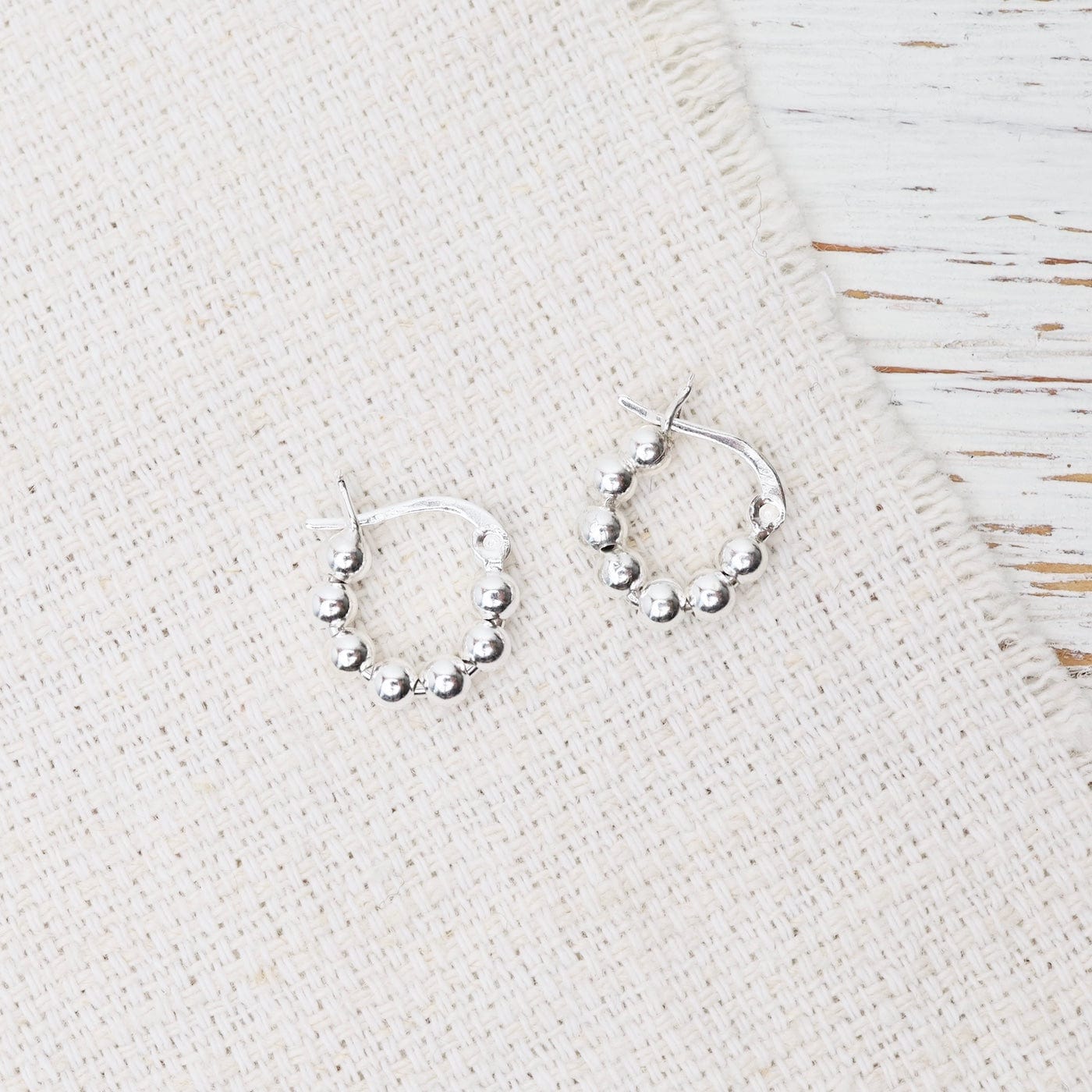 EAR Sterling Silver 12mm Dot Hoops