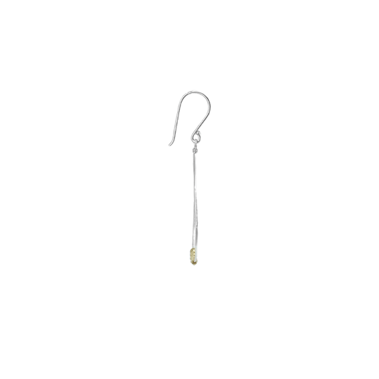 EAR Sterling Silver & 18k Gold Nugget Teardrop Dangle Earrings