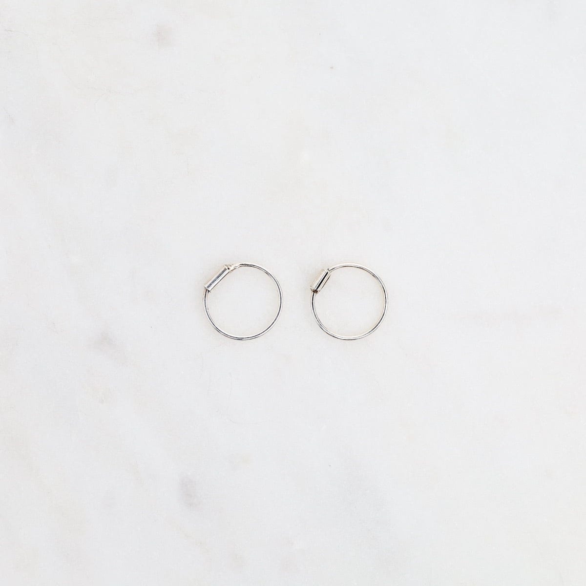 EAR Sterling Silver 8mm Tiny Sleeper Hoops