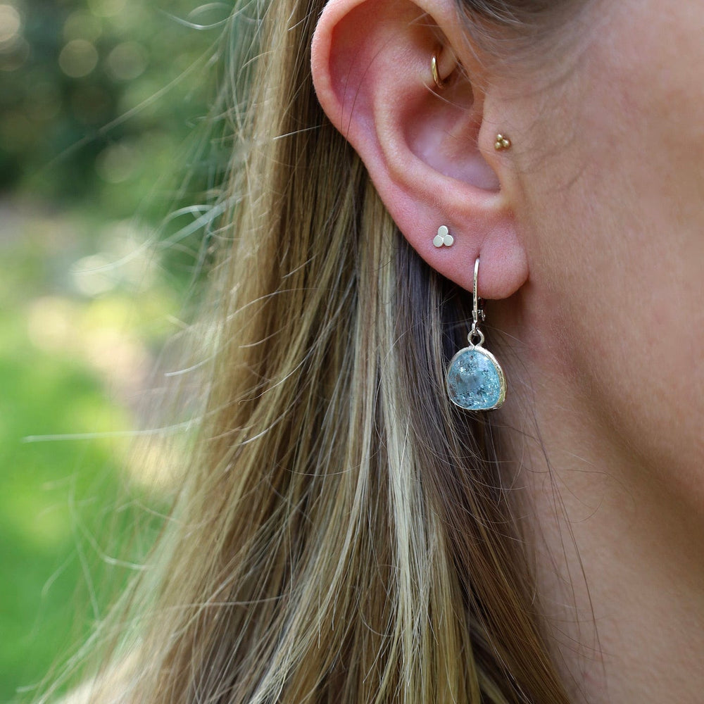 
                      
                        EAR Sterling Silver Aqua Rock Crystal Lever Back Earrings
                      
                    