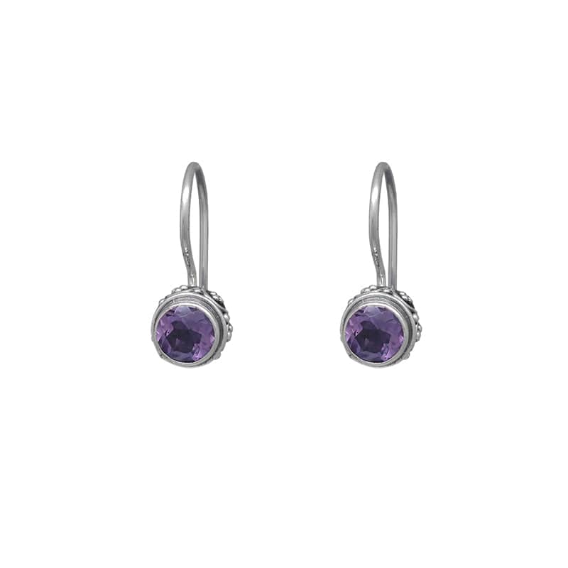 
                      
                        EAR Sterling Silver Bali Drop with Amethyst Earring
                      
                    