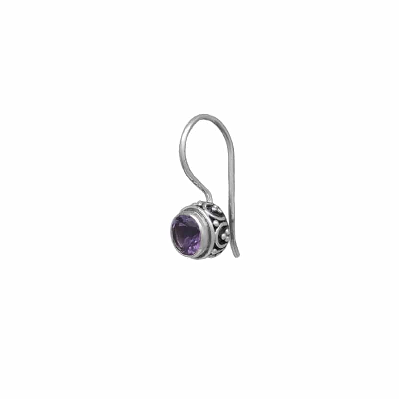 
                      
                        EAR Sterling Silver Bali Drop with Amethyst Earring
                      
                    