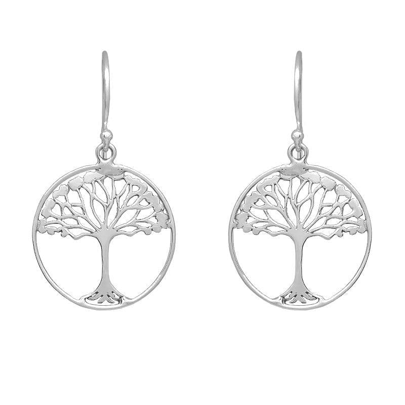 EAR Sterling Silver Bodhi Tree - Tree of Life Earrings