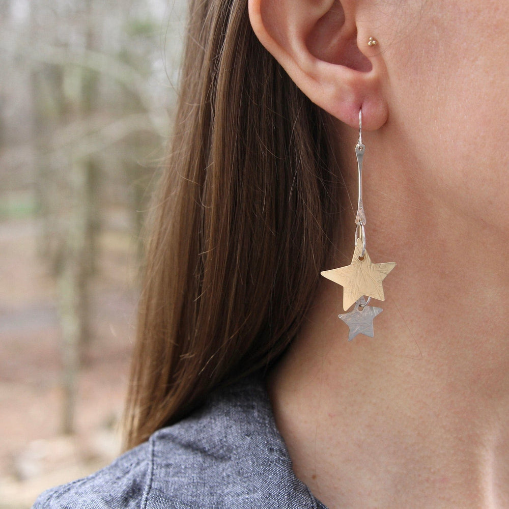 
                  
                    EAR Sterling Silver & Brass Shooting Star Earrings
                  
                