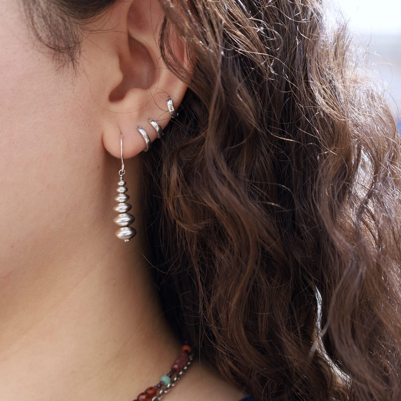 EAR Sterling Silver Cairn Earrings 1.25”