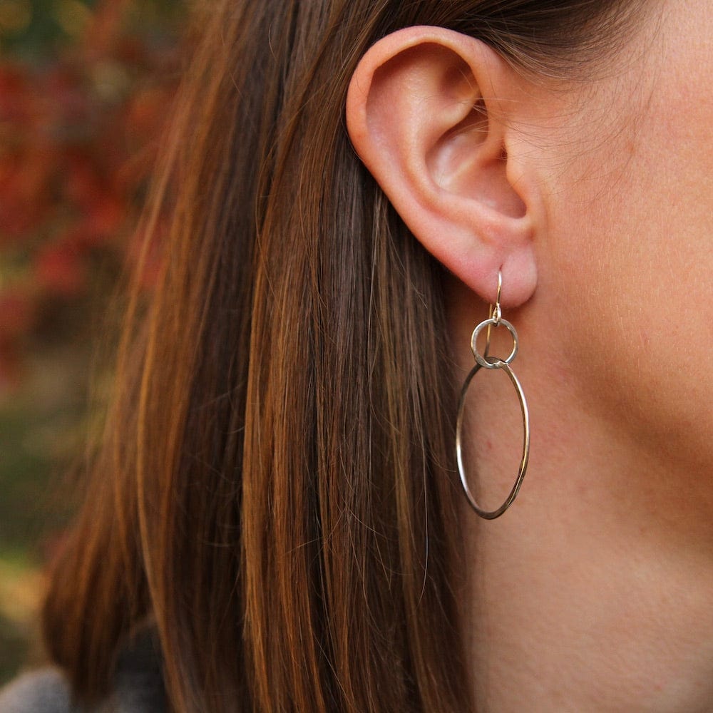 EAR Sterling Silver Circle Hoop