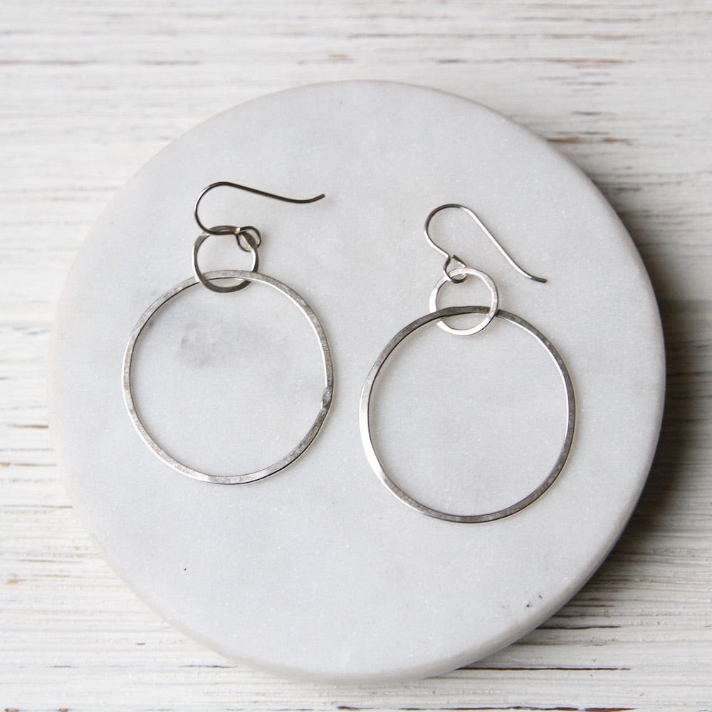 EAR Sterling Silver Circle Hoop