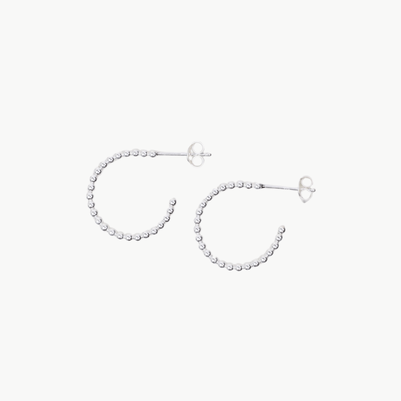 EAR Sterling Silver Circle of Balls Hoops