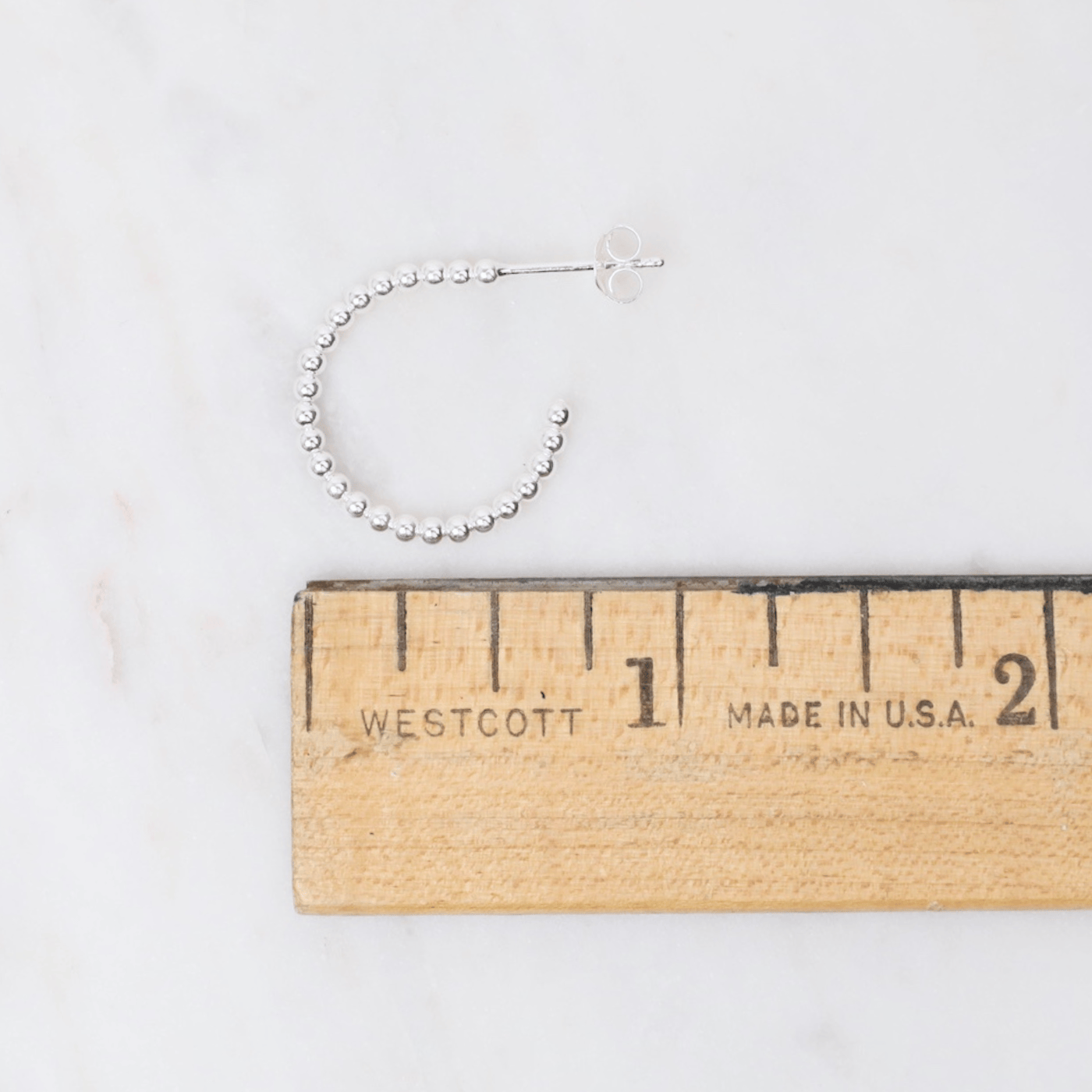 EAR Sterling Silver Circle of Balls Hoops