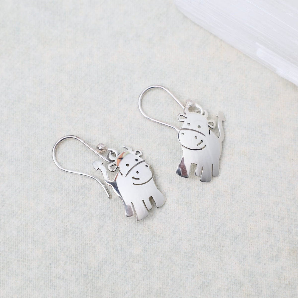 EAR Sterling Silver Cow Earrings