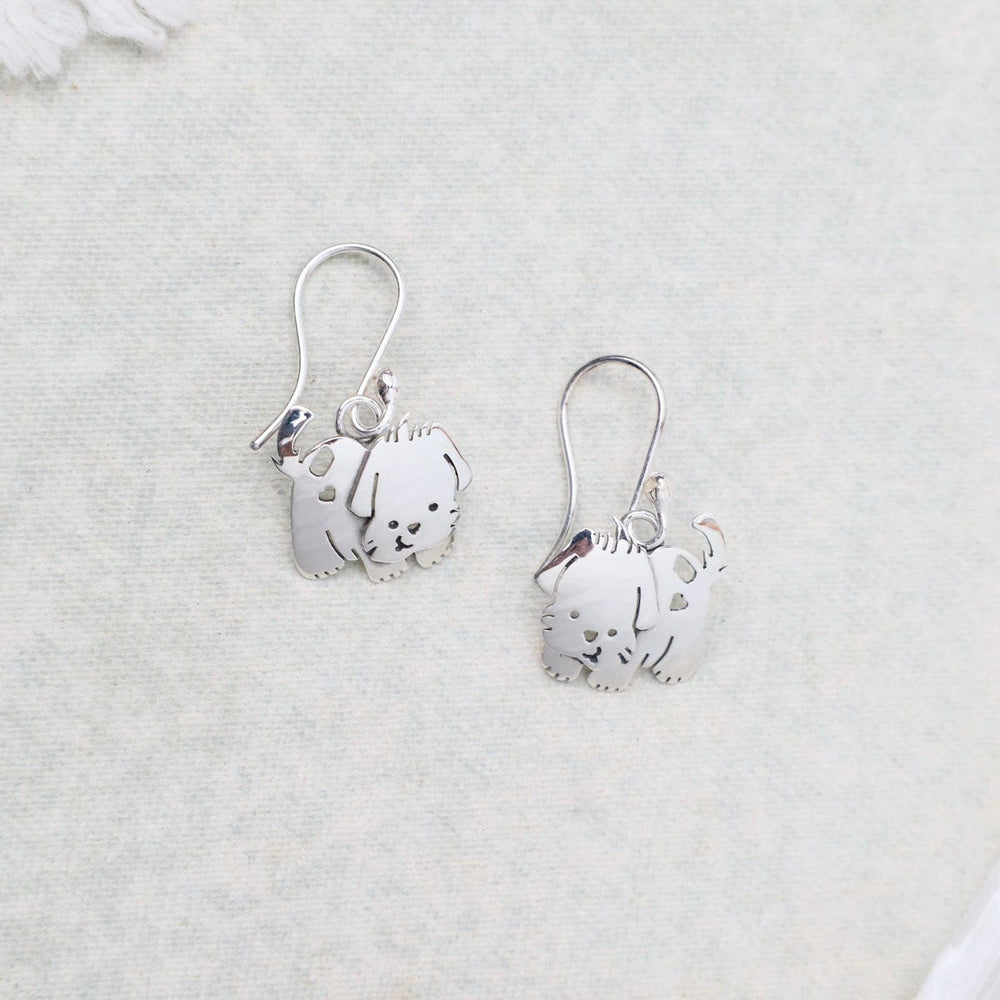 EAR Sterling Silver Dog Earrings