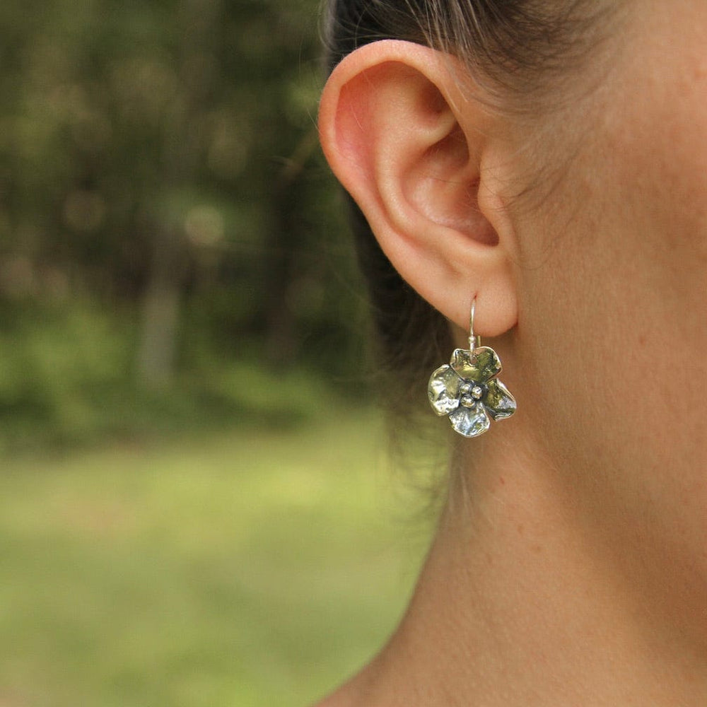 
                      
                        EAR Sterling Silver Dogwood Flower Earrings
                      
                    