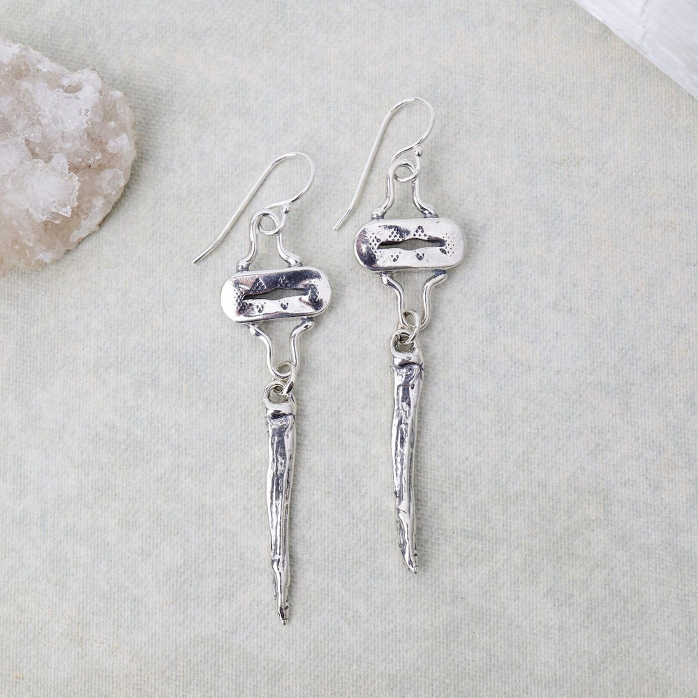 
                      
                        EAR Sterling Silver Element Earrings with Icicle Drop
                      
                    