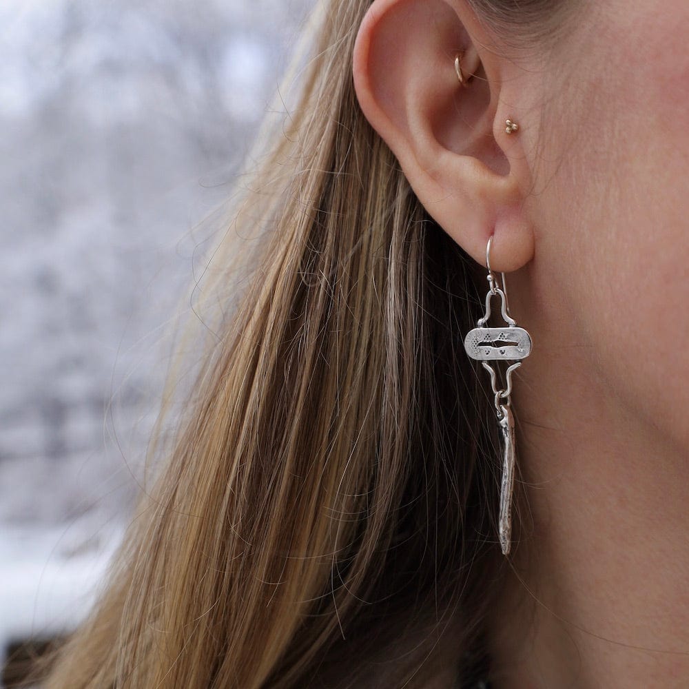 
                      
                        EAR Sterling Silver Element Earrings with Icicle Drop
                      
                    