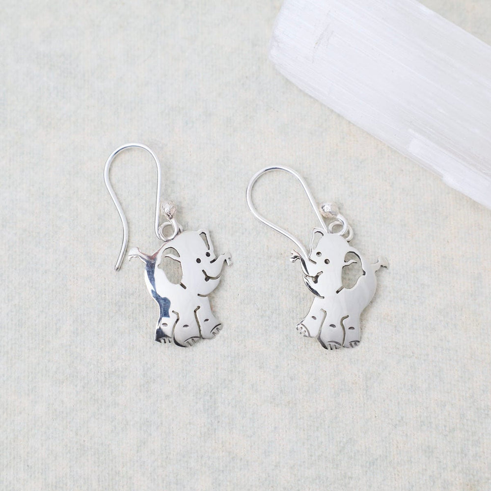 EAR Sterling Silver Elephant Earrings