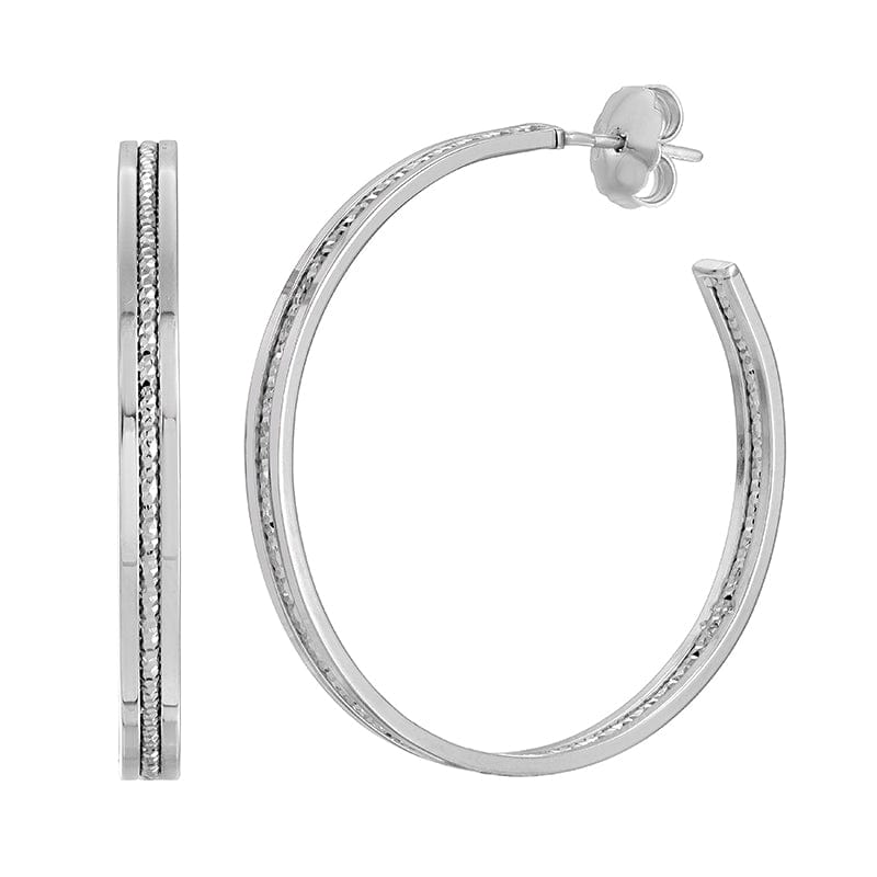 EAR Sterling Silver Extra Large Symphonic Hoops