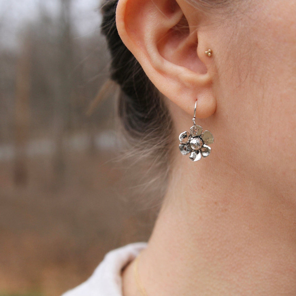 
                      
                        EAR Sterling Silver Flower Drop Earrings
                      
                    