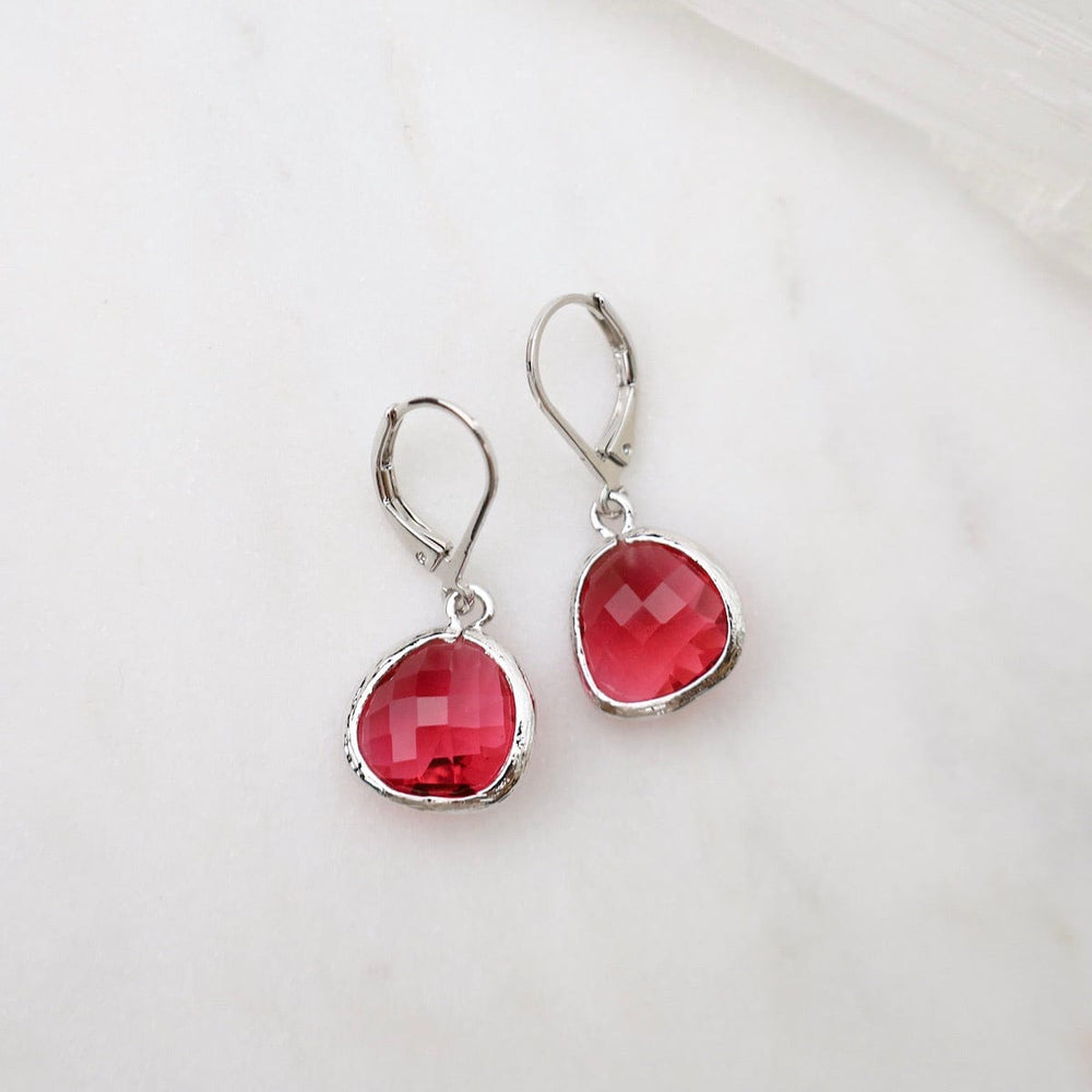 
                      
                        EAR Sterling Silver Fuchsia Crystal Lever Back Earrings
                      
                    