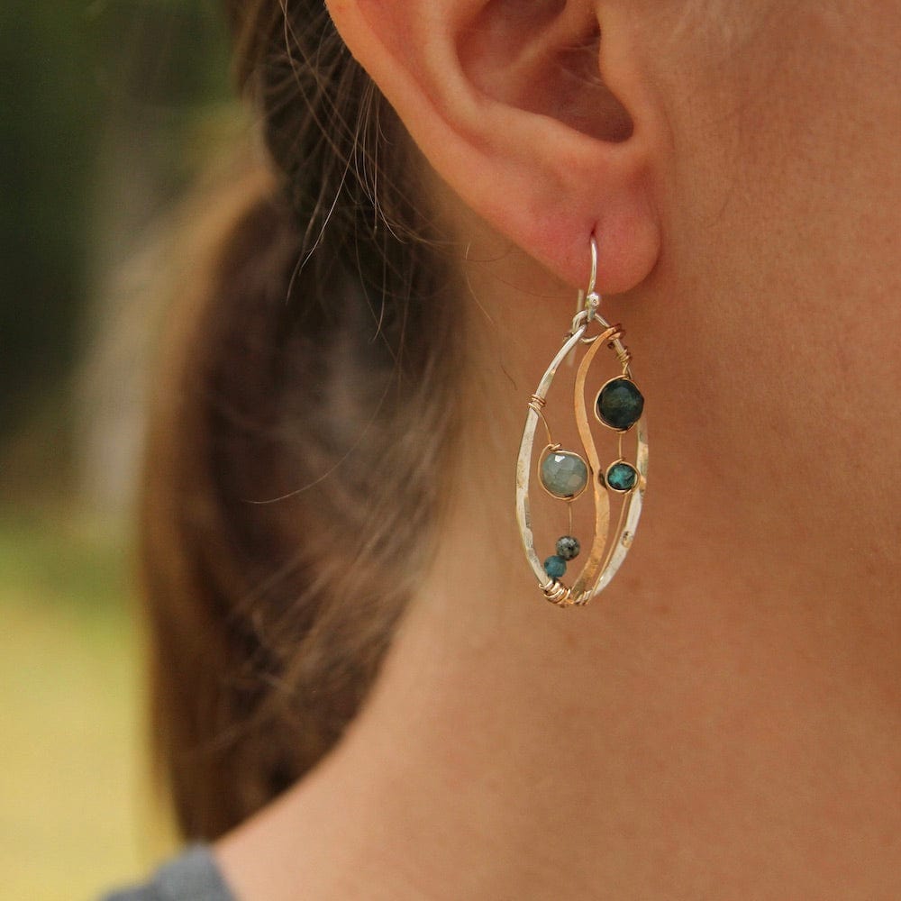 EAR Sterling Silver Garden Oval Earrings