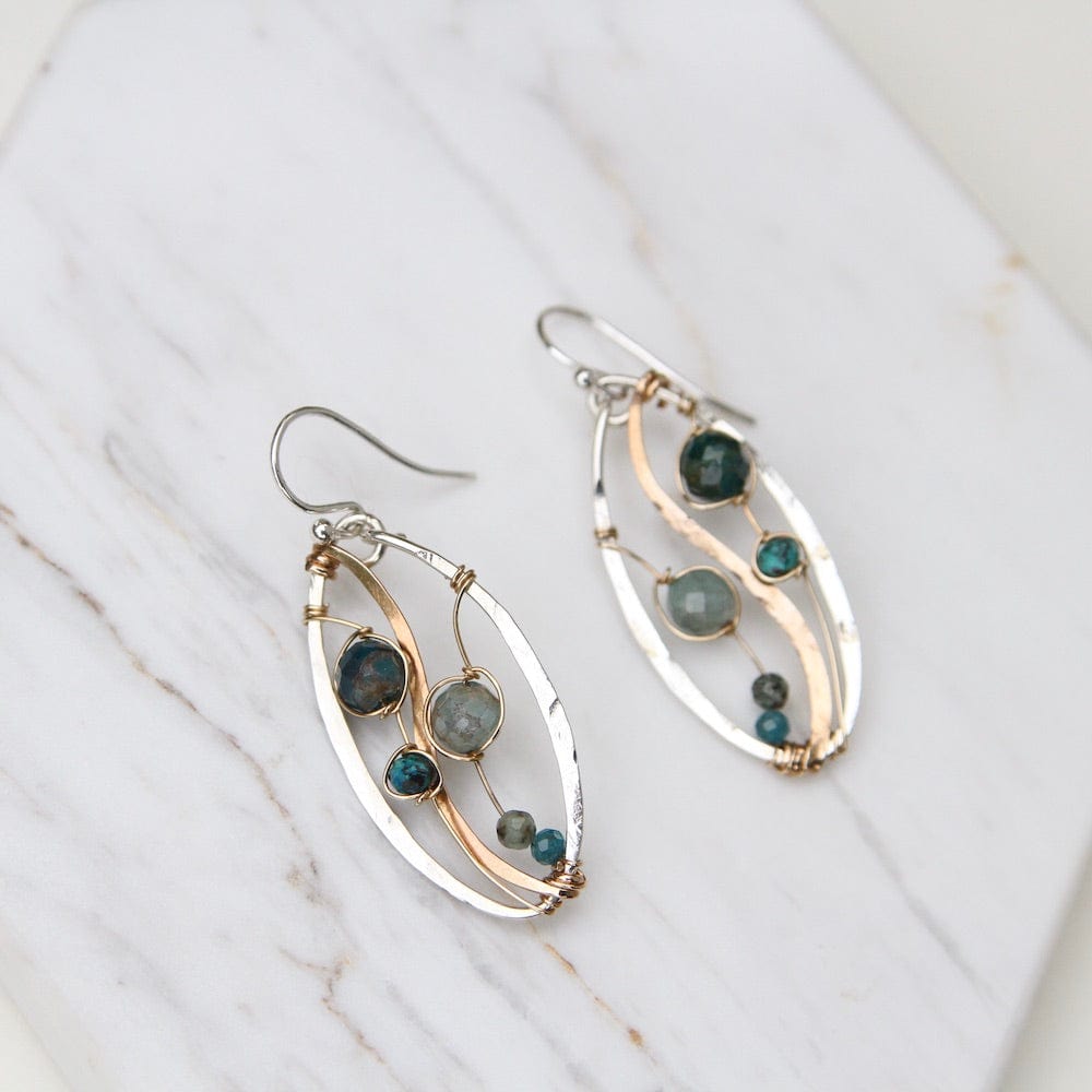 EAR Sterling Silver Garden Oval Earrings