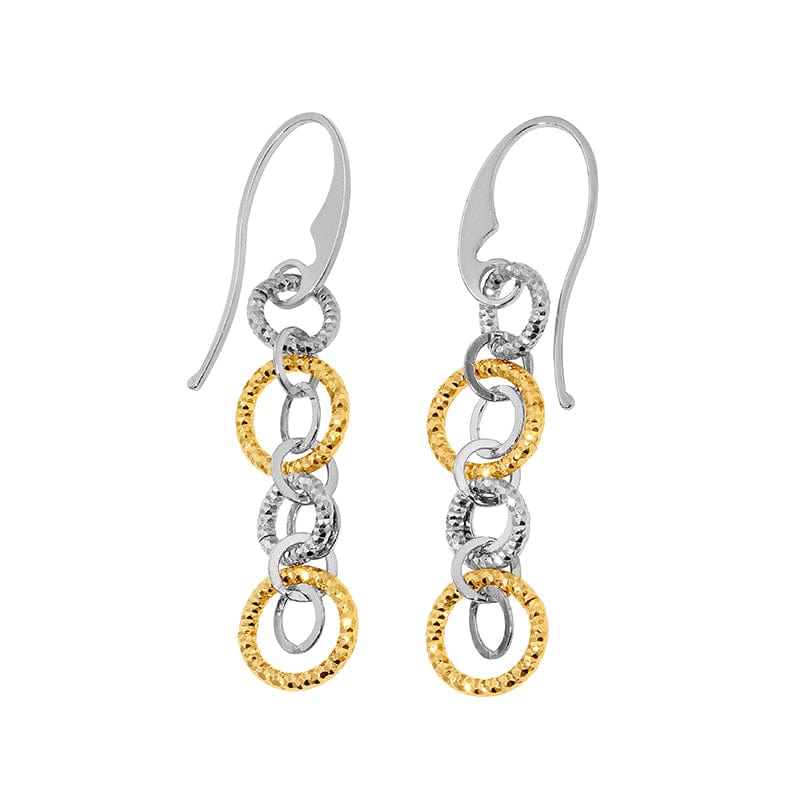 EAR Sterling Silver  & Gold Plated Sparkle Sparkle Ear