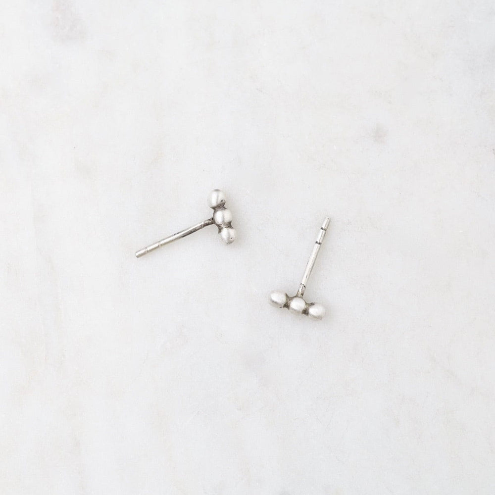 
                      
                        EAR Sterling Silver Granulated Three Ball Stud Earrings
                      
                    