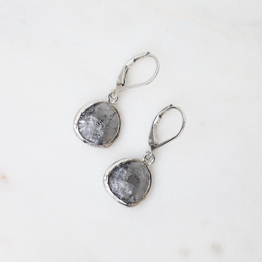 
                  
                    EAR Sterling Silver Grey Rock Crystal Lever Back Earrings
                  
                