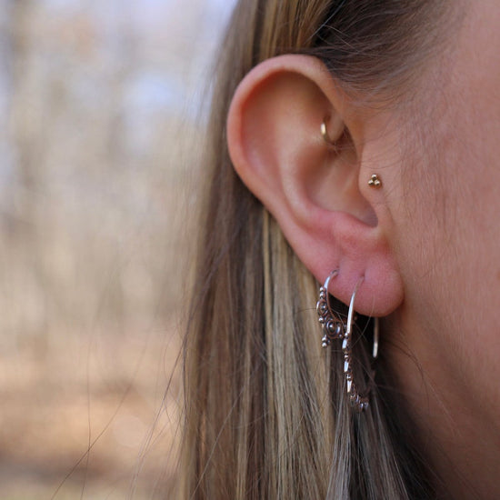 EAR Sterling Silver Hoops with Coils