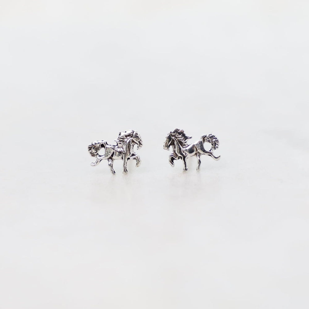 EAR Sterling Silver Horse Post Earrings