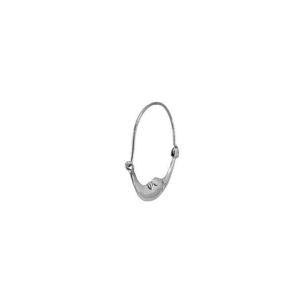 
                  
                    EAR Sterling Silver Moon Face Hoops
                  
                