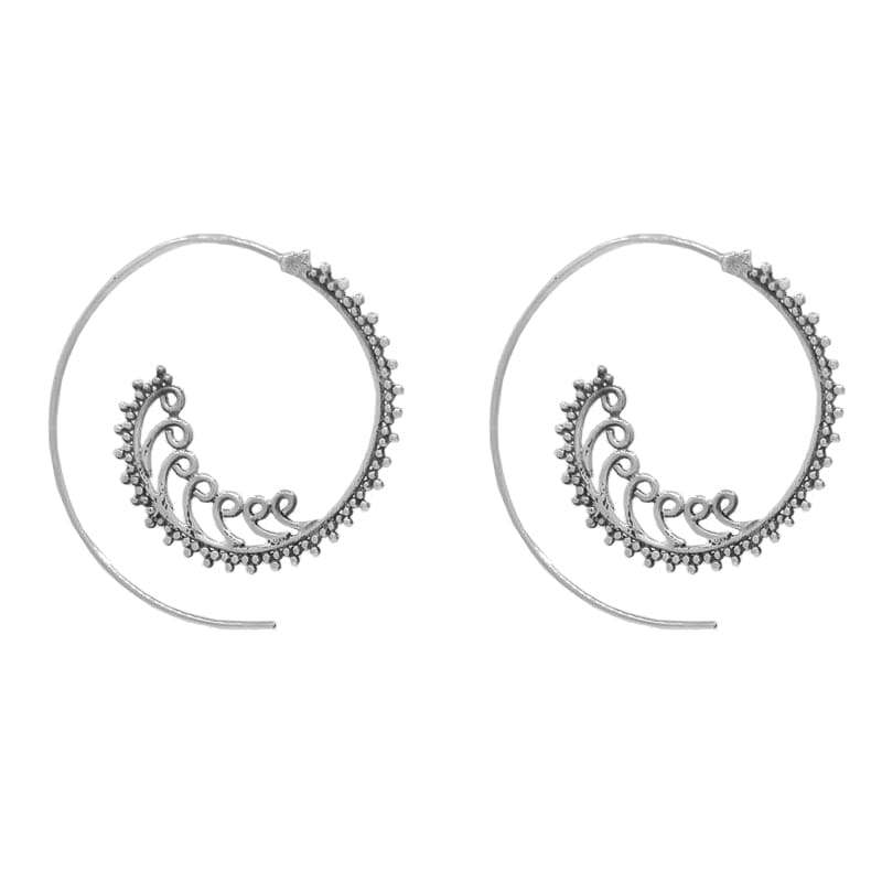 EAR Sterling Silver Multi Spiral Hoop